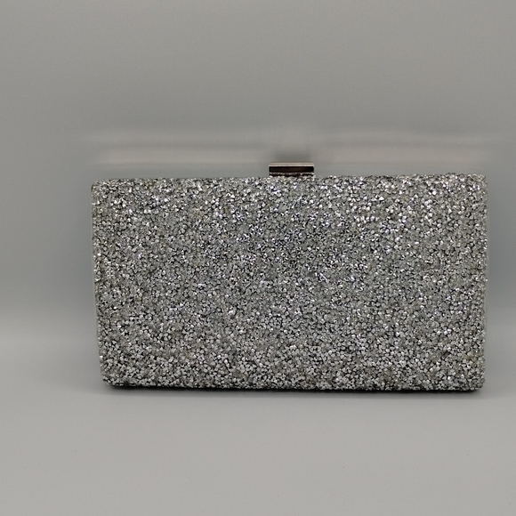 Women's gray glitter clutch bags - Picture 2 of 12
